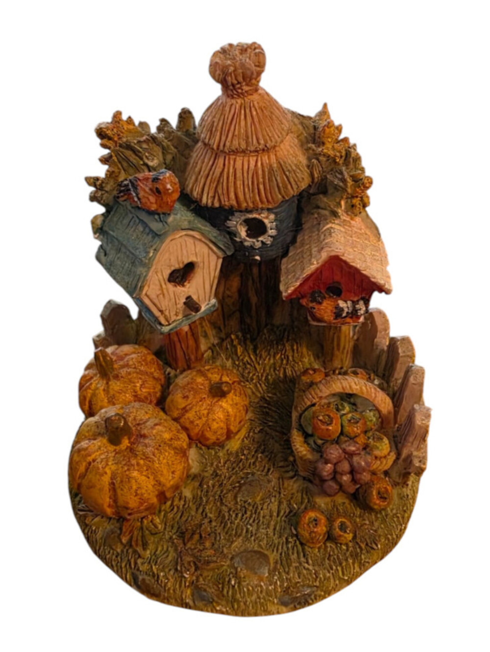 Autumn Theme Pumpkin Decoration Bird House Halloween Village Yankee Candle